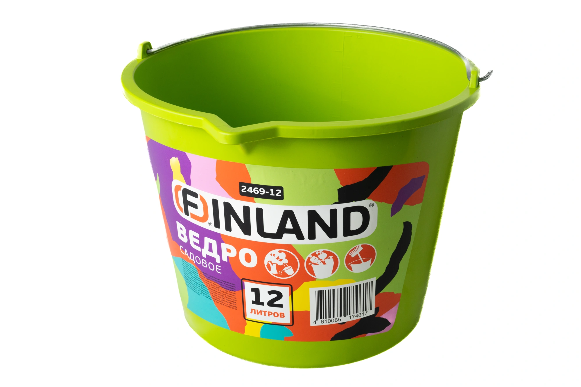 Ведро садовое FINLAND пластиковое 12л, арт. 2469-12