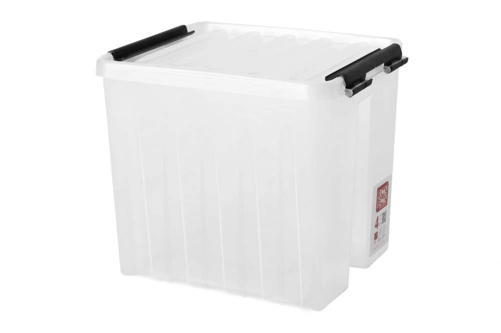 Ящик с крышкой и клипсами прозрачный, 210х170х175мм
