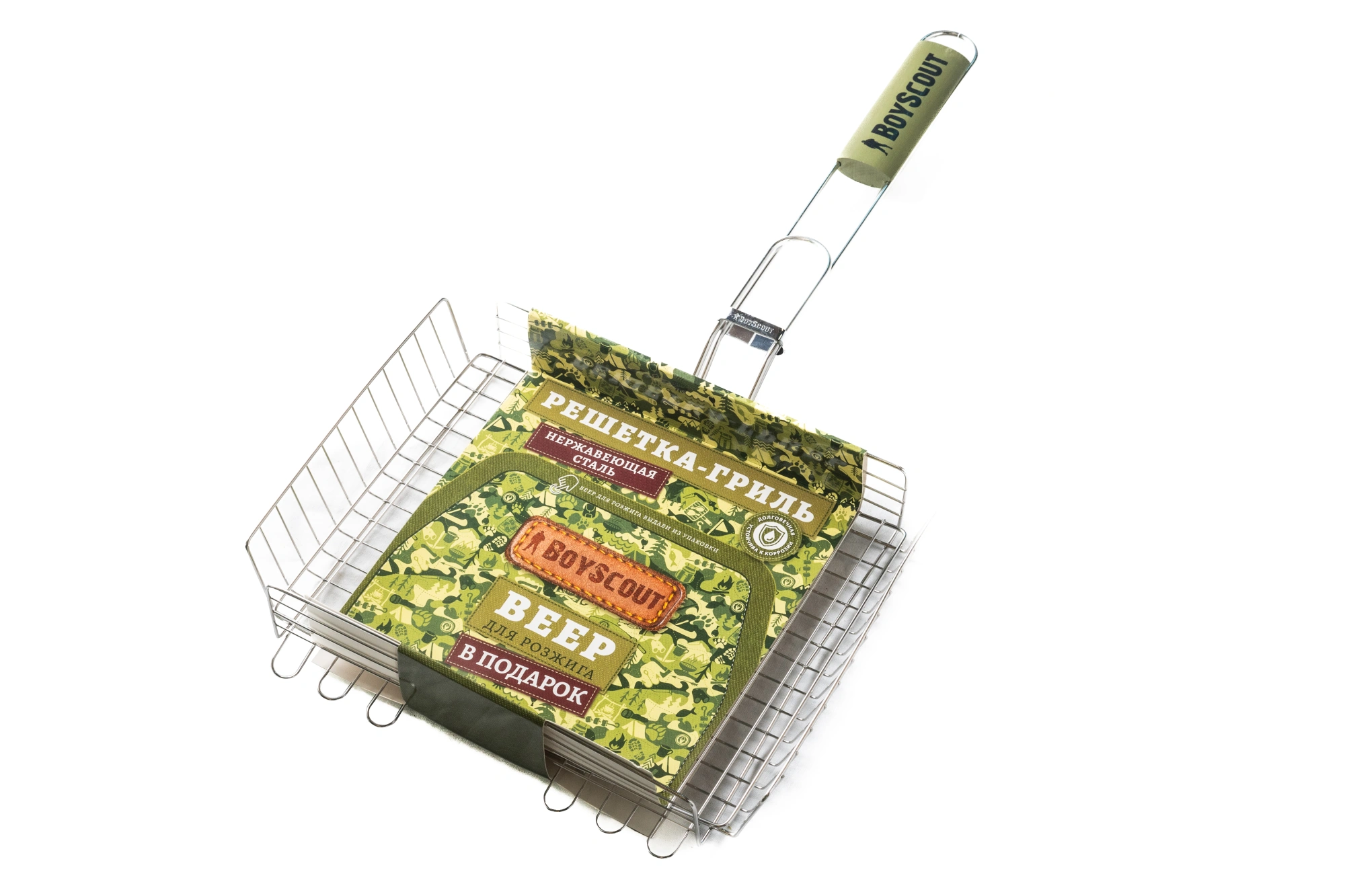 BOYSCOUT Решетка-гриль универсальная нержав. сталь арт.61348,