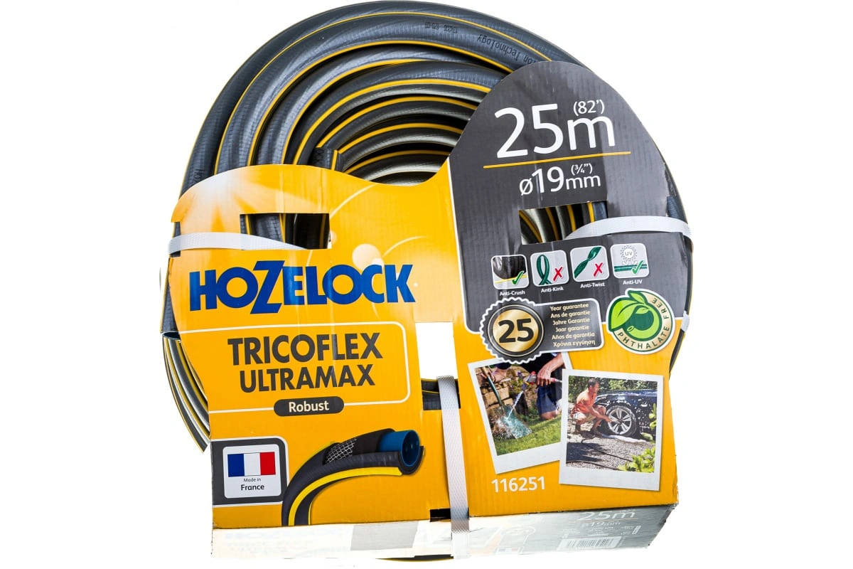 Шланг Hozelock Tricoflex ULTRAMAX арт.116251, 19мм 25м Шланг Hozelock Tricoflex ULTRAMAX арт.116251, 19мм 25м