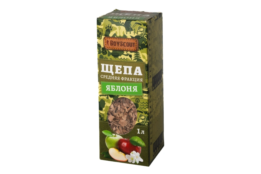 BOYSCOUT Щепа для копчения "Яблоня" арт.61056, 1л