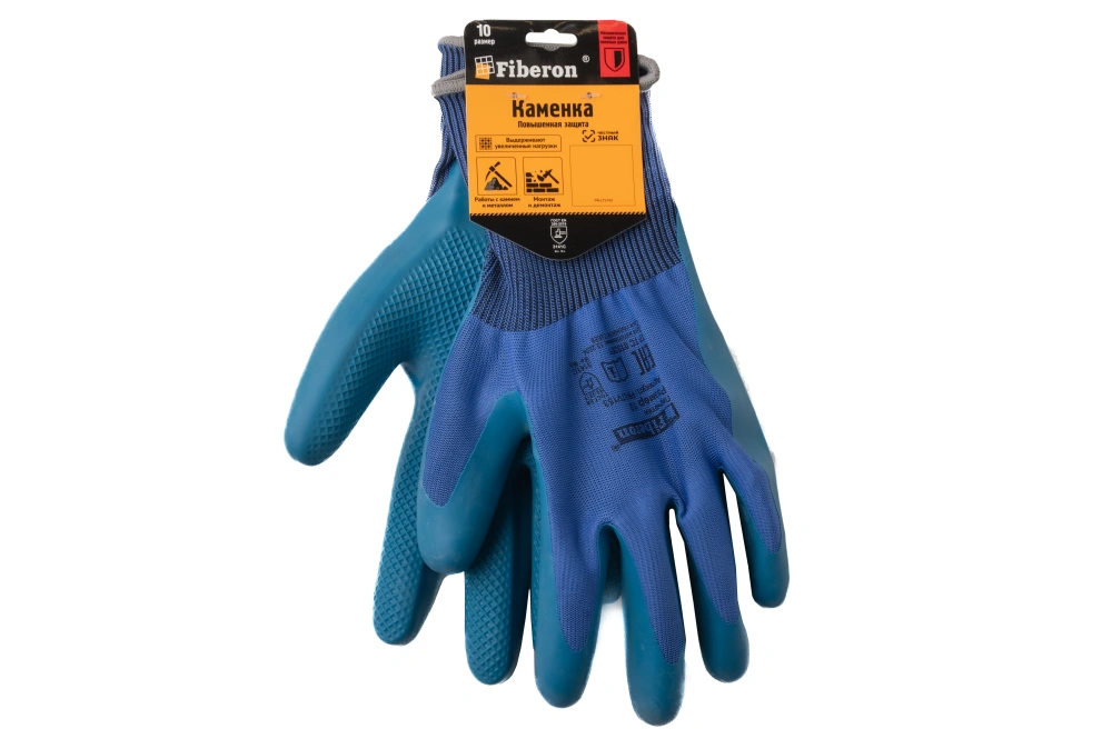 Перчатки Fiberon "КАМЕНКА" полиэстер штамп.латекс.покр. арт.PR-LTV153, р. XL