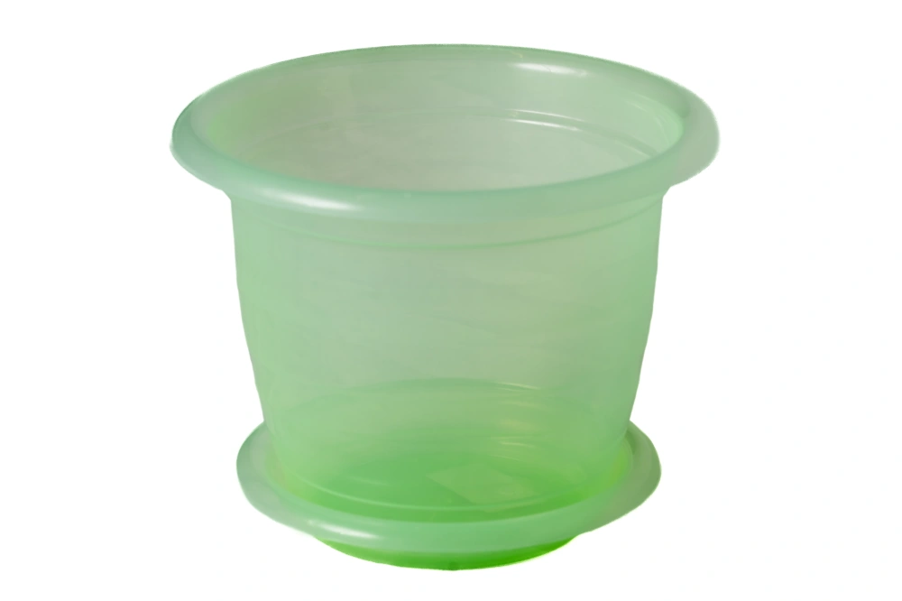 АЛЬТЕРНАТИВА Кашпо для орхидей с поддоном пласт. зелен. d19см h15см V2л