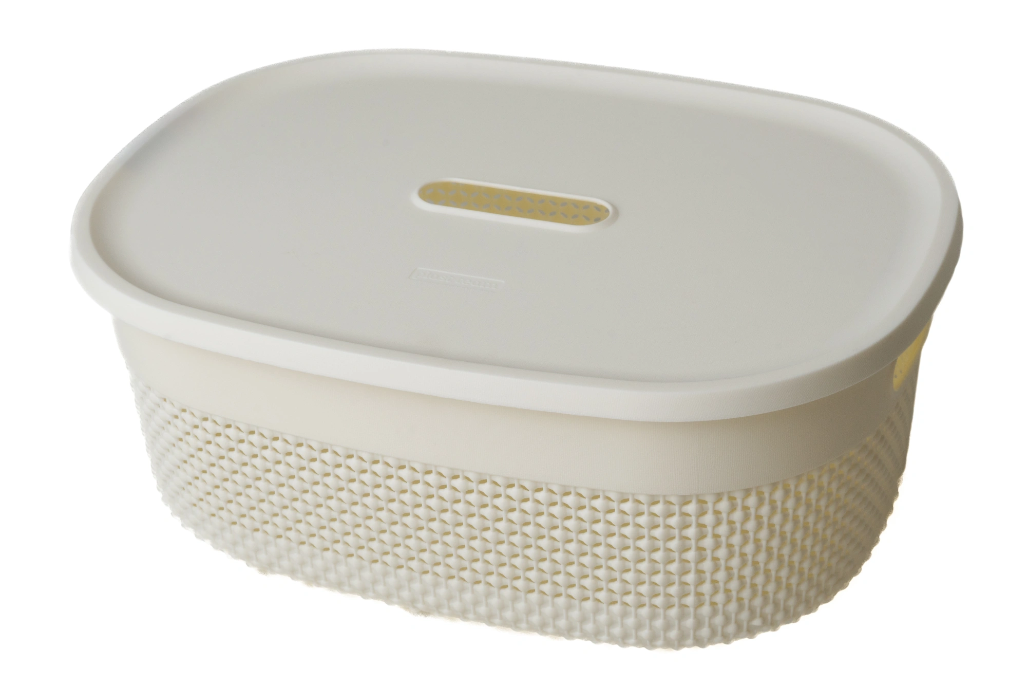 Корзина с крышкой OSLO молочный туман, 12л