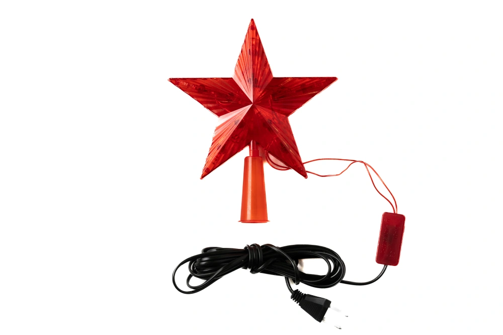 Верхушка на елку VEGAS "Звезда" 10 красных LED ламп арт.55097, 15*15см 220V