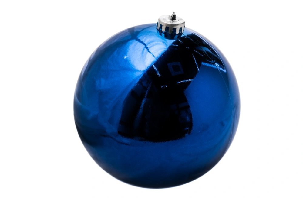 Пластиковый глянцевый шар Winter Decoration цв. синий, 15см
