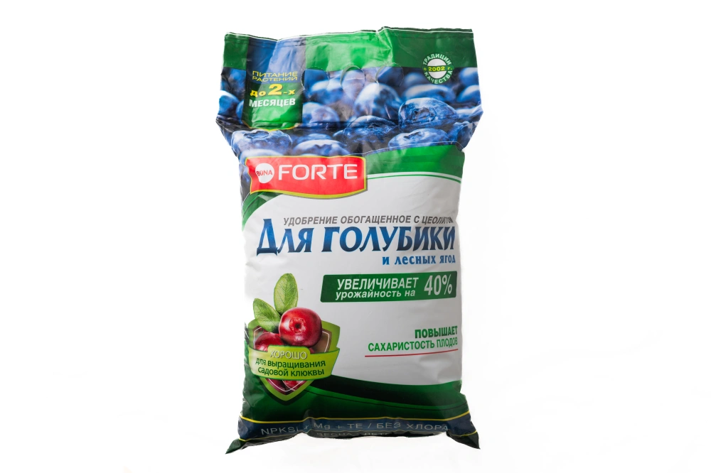 Bona Forte удобрение для голубики и лесных ягод с цеолитом, пакет 2,5кг
