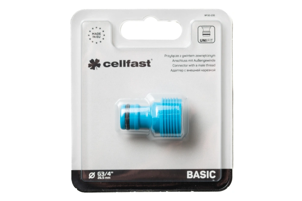 Адаптер с внешней нарезкой 50-235, 3/4 blister