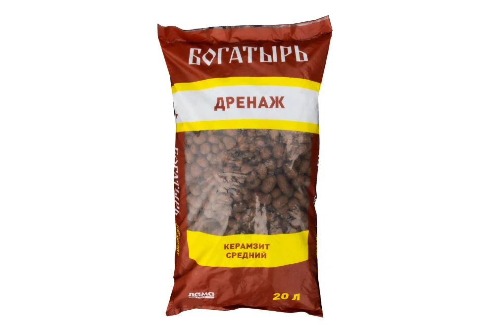 Керамзит средний "Богатырь дренаж", 20л