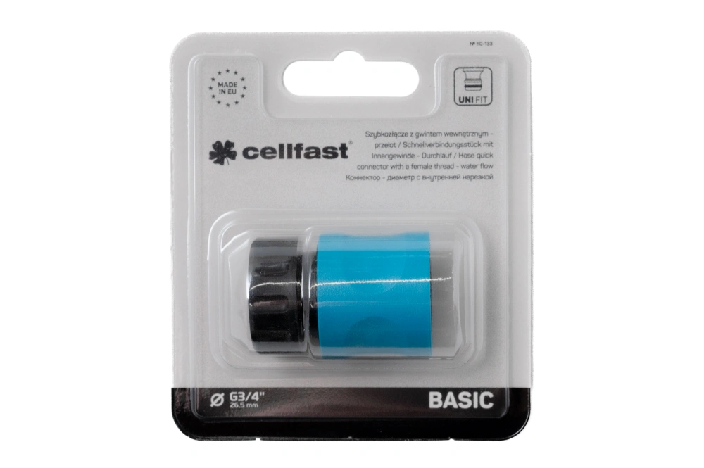 Коннектор с клапаном с внутренней резьбой BASIC арт. 50-133, 3/4"