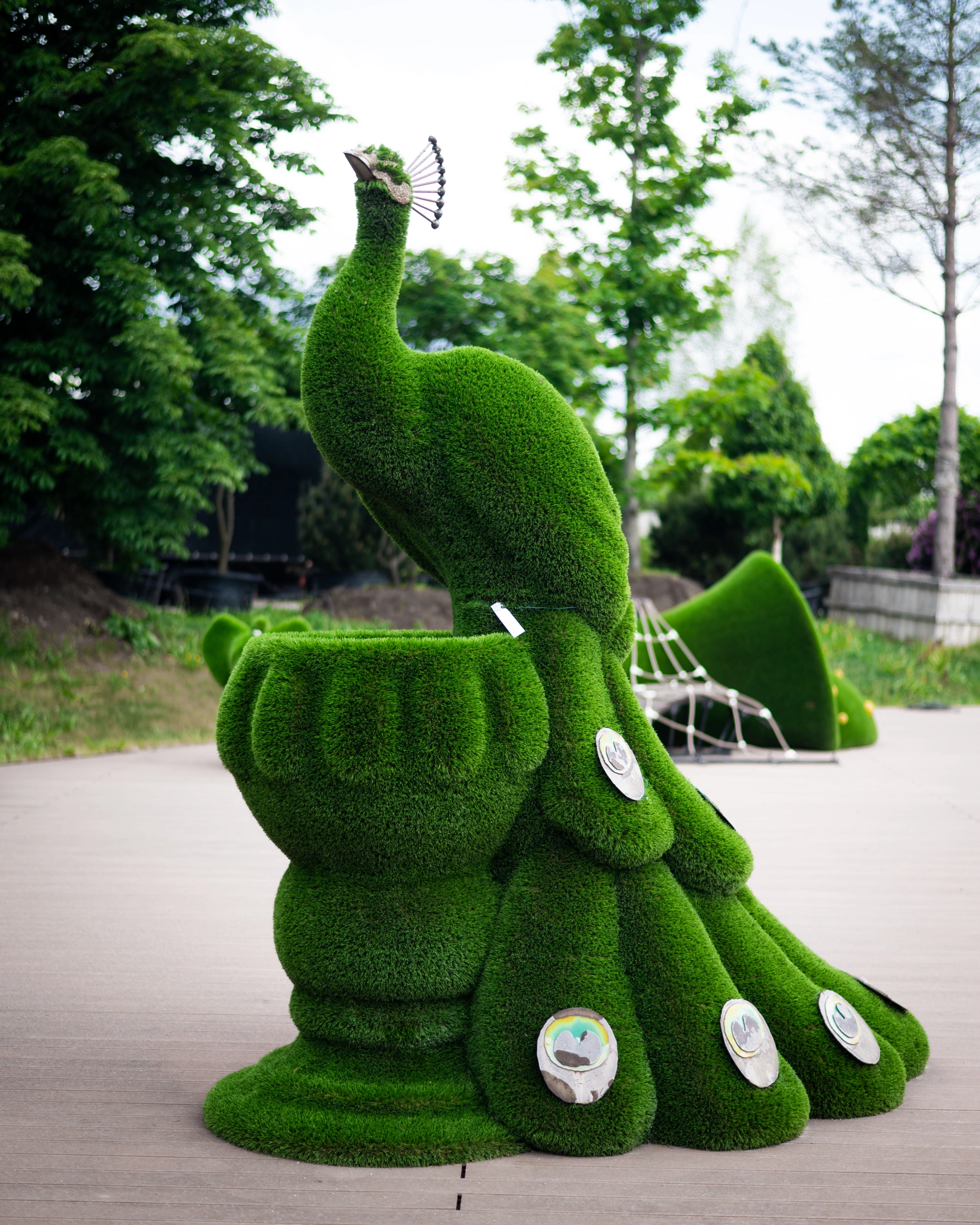 Топиари "Павлин на вазоне",