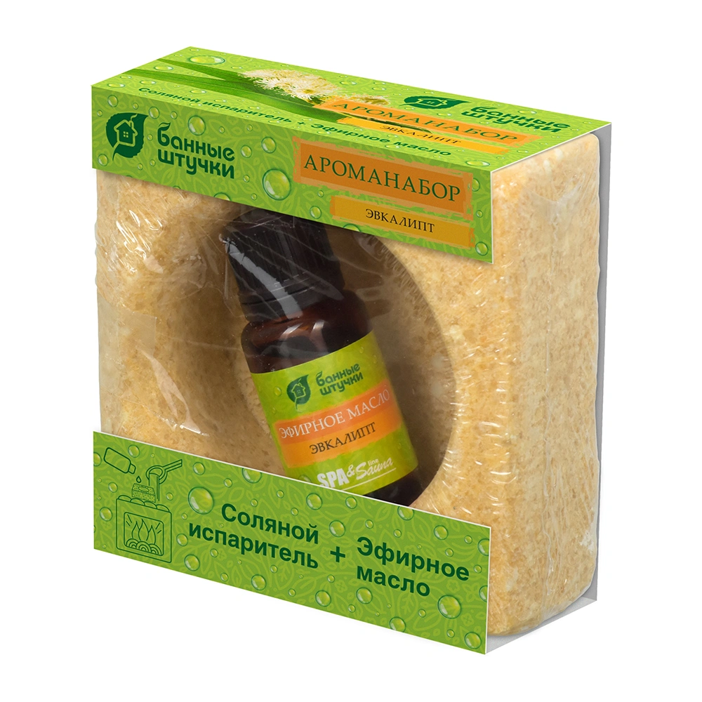 &quot;Банные штучки&quot; Ароманабор: соляной испаритель, масло эфирное Эвкалипт арт.,32483