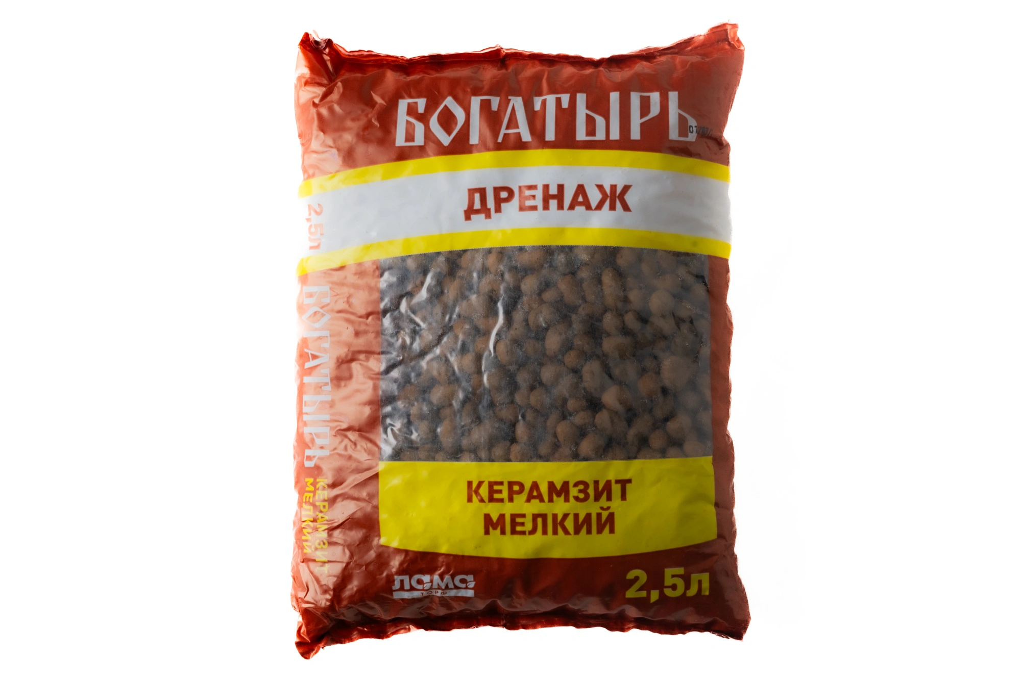 Керамзит мелкий "Богатырь дренаж", 2,5л
