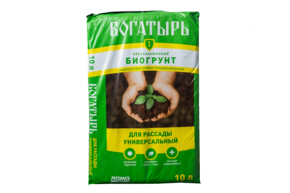 Плодородный грунт Богатырь 'Для рассады' универсальный, 10л