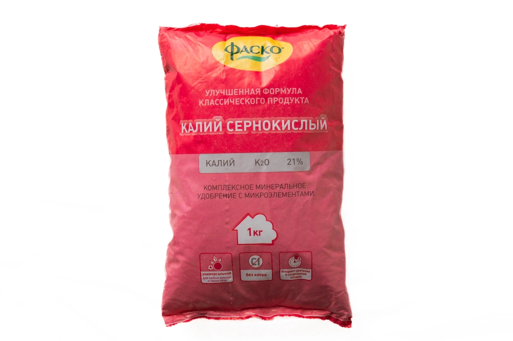 Калий сернокислый удобрение минеральное сухое Фаско, 1кг