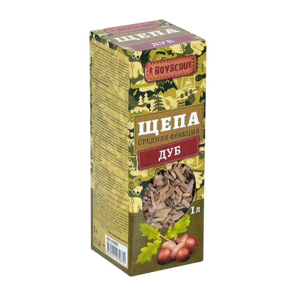 BOYSCOUT Щепа для копчения &quot;Дуб&quot; арт.61095, 1л