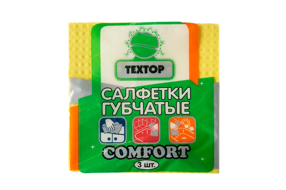 "Текстоп" салфетка прорезиненная/губчатая Комфорт арт.ТДД31371,