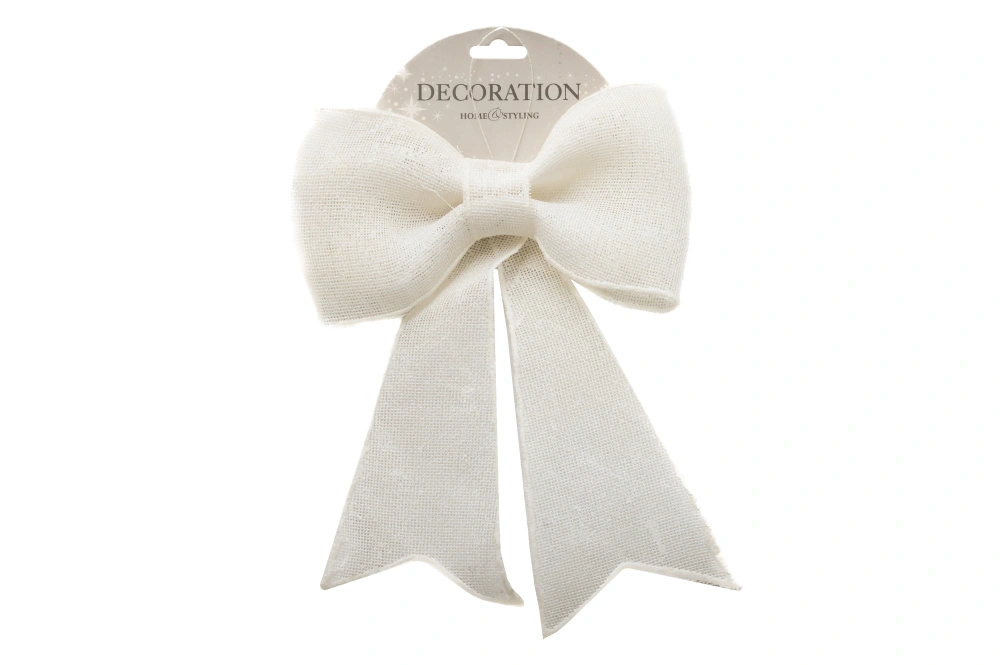 Бант цв. белый арт. САА006730, 24см