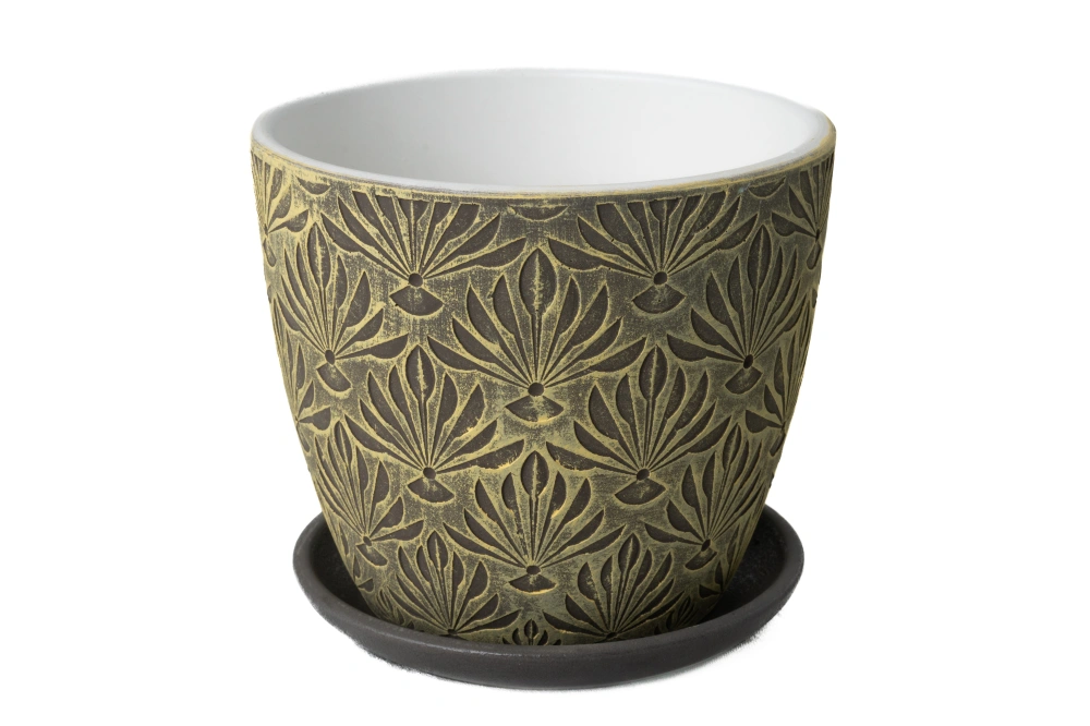 Веер желтый бутон №3,